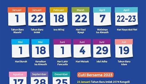 Daftar Hari Libur Nasional dan Cuti Bersama Tahun 2023 | Indonesia Baik