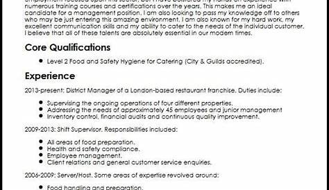Cv Of Food And Beverage / Assistant Food and Beverage Manager Resume
