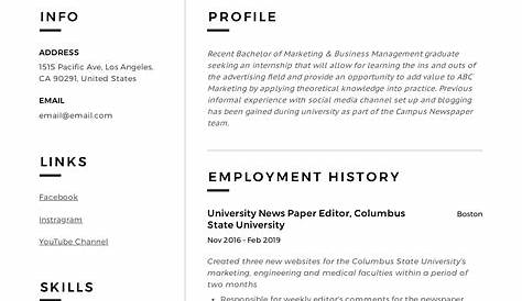 17 Best Internship Resume Templates to Download for Free - Wisestep