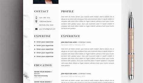 Cv With Photo Template 2 Pages Resume Design Resume Creative Market