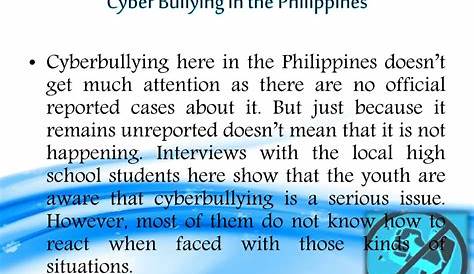 Online bullying remains prevalent in the Philippines, other countries