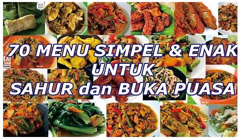 Menu Berbuka dan Sahur Untuk Minggu Depan (18-24 Mei 2020)