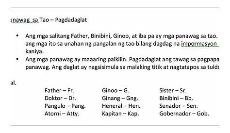 Salitang Daglat Ng Mga Buwan Ng Taon