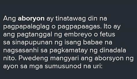 Abortion(Tagalog)