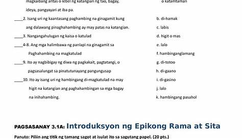 pang uri at uri nito worksheet 1st grade worksheets worksheets workbook