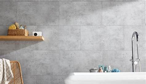 Dalle Pvc Murale Salle De Bain Leroy Merlin PVC Gris Clair L.65 X L.37.5 Cm X Ep.5 Mm