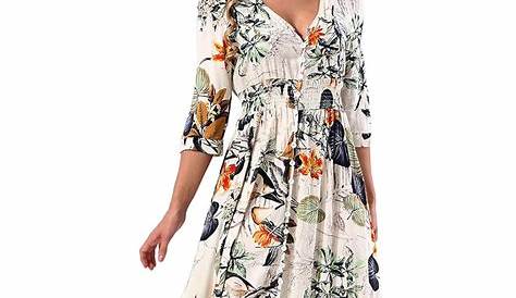 Blumenkleid Maxikleid 2019 Weiß Sommerkleid vorne kurz hinten lang