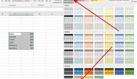 Formas de aplicar formato a una hoja de cálculo - Excel