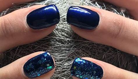 Dark Blue Winter Nails