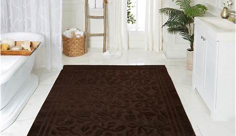 Brown Reversible Bath Rug, #Bath #bathroomrugsbathmatsbrown #brown #