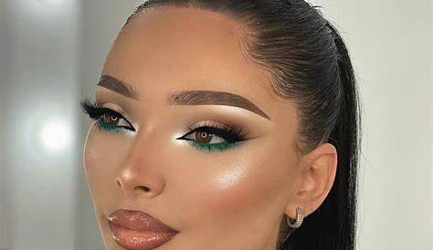 Pin by Jordin Marshall on Dark & Sultry | Green dress makeup, Green