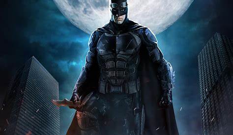 a batman standing on top of a pile of wood in front of a full moon