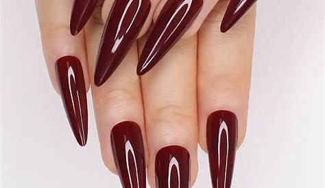 Dark Red Stiletto Nails 41+ Nail Art Designs, Ideas Design Trends