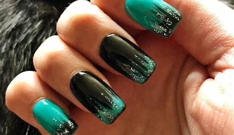 Dark Turquoise Nails & Teal Shoes: Bold Contrast