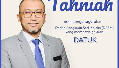 Heartiest congratulations to YBhg. Datuk Mohd Zamri Bin Mat Zain from
