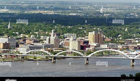 Davenport Iowa Skyline , , USA. 8th Aug, 2017. A View Of The