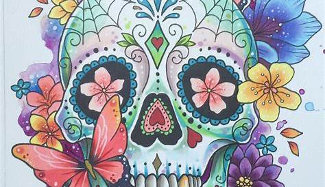 Day Of The Dead Skull Drawings at PaintingValley.com | Explore