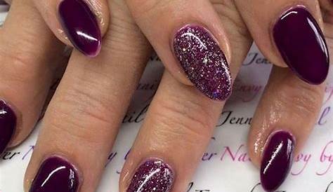 Dazzling Twilight: Deep Plum Attire With Pearl Nails For An Elegant Look