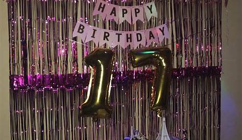 17th Birthday Party Ideas, Birthday Decorations At Home, Glow Birthday