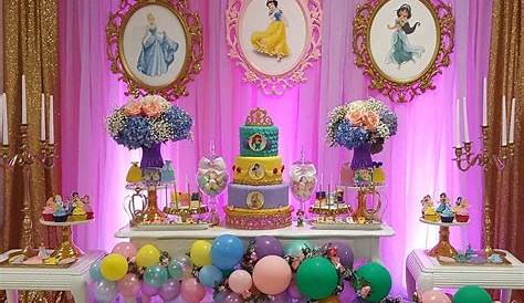 Fiesta Cumpleaños Princesas Disney. Decoración e ideas.