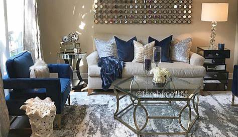 15 Lovely Living Room Designs with Blue Accents | Home Design Lover