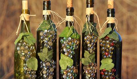 Wine Bottle Decor Wine Bottles Decorated Wine Bottle Vase