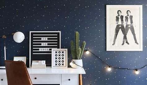 Decoration Chambre Theme Espace Décor Mural Astronaute Avec Fusée Décoration