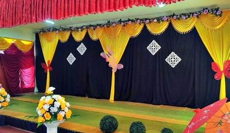 Decoration Ideas For School Stage Backdrop
