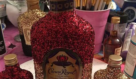 Liquor bottles decorated for my daughters 21st birthday Bedazzled