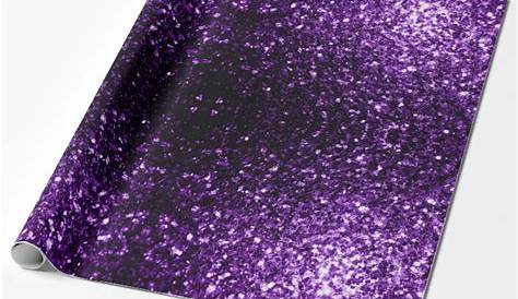 Beautiful Dark Purple glitter sparkles v4 Wrapping Paper | Zazzle.com