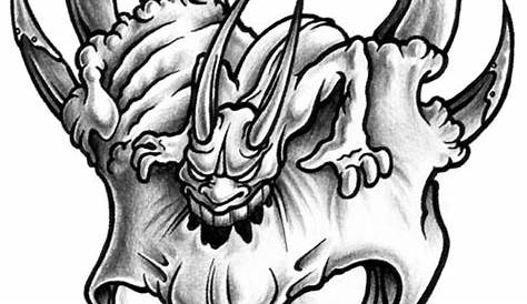 Demon face tattoo design by DeadThomas on DeviantArt