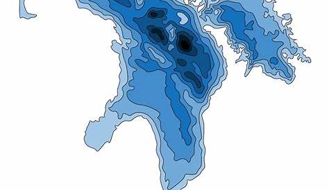 Lake Huron Depth Map 13.5 x 13.5