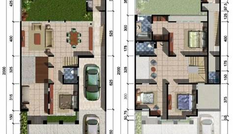 Desain dan Denah Rumah Minimalis 2 Lantai dengan Luas Lahan 6 x 12 M