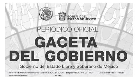 COMBINA PUBLICACIÓN DE LA GACETA DE GOBIERNO MODERNIDAD Y TRADICIÓN
