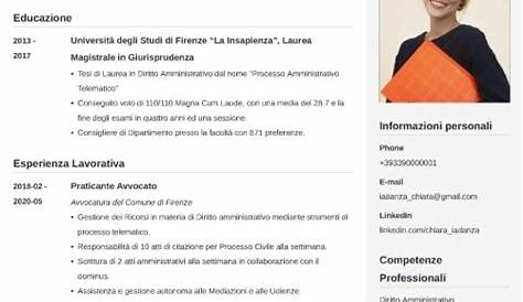 Curriculum vitae studente universitario | ilCVPerfetto