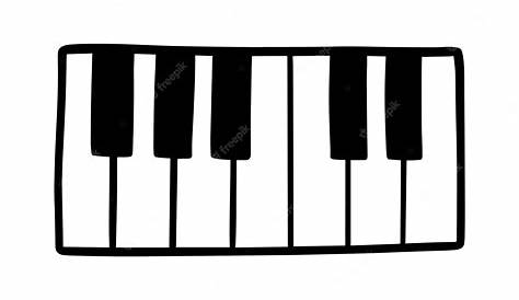 Instrumento, piano, desenho, teclado. Som, theme., ilustração, isolado