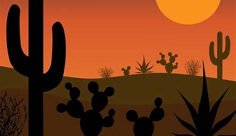 Desert Silhouette at GetDrawings | Free download