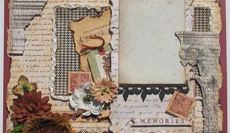 Premade Scrapbook Page 12 x 12 Shabby Chic Layout Vintage | Etsy