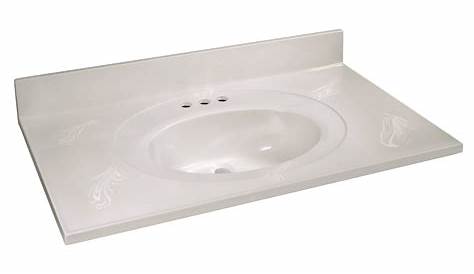 Design House Wave 37-in Frost Cultured Marble Single Sink Bathroom