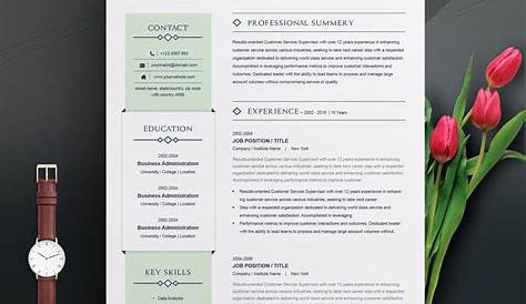 Design Resume Templatete For Word Clean Template Cv Template Templates Creative Market