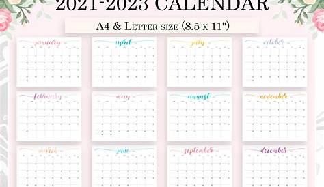 Printable Year Planner 2021 | Free Letter Templates