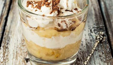 Dessert im Glas: Bananen-Eierlikör-Tiramisu! Klassische Mascarpone