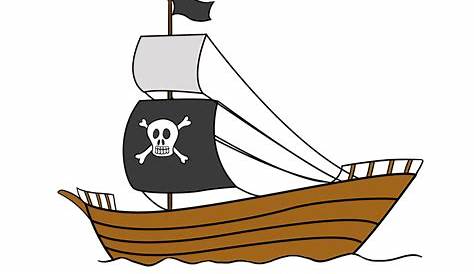 dessin facile bateau pirate