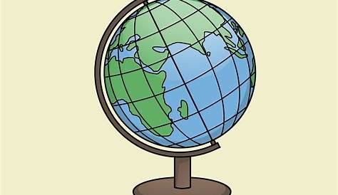How to draw a Globe step by step