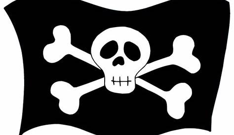 Coloriage drapeau de pirate à imprimer et colorier