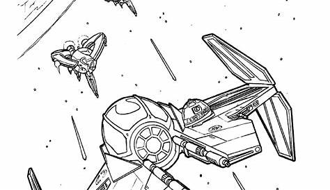coloriage star wars - coloriage vaisseau star wars à imprimer