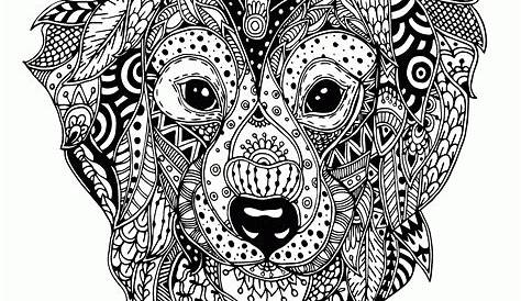 Detailed Dog Coloring Pages For Adults - All the drawings and images in