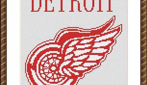 Detroit Red Wings Cross stitch pattern NHL cross stitch Etsy