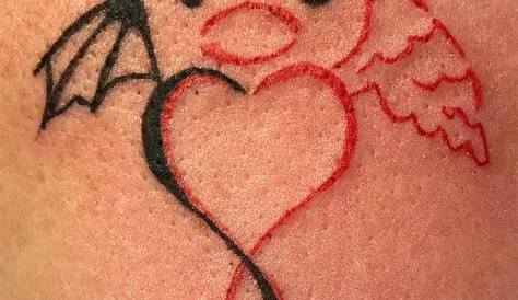 angel vs devil heart tattoo by Nymphera on DeviantArt