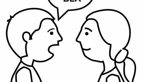 Dibujos de dos personas hablando - Imagui